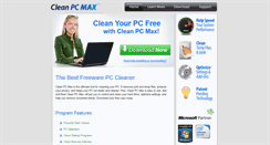 Desktop Screenshot of cleanpcmax.com